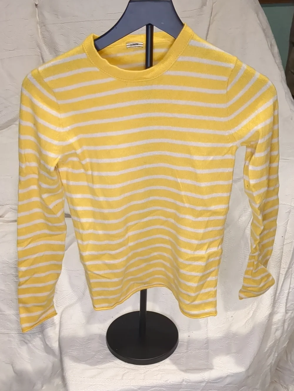 J. Crew Yellow Striped Knit Top
